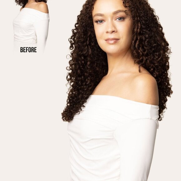 Bebonia Chocolate Brown Ringlet Clip-In Hair Extensions - 16 and 18 " 110 g each - Picture 2 of 5